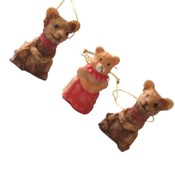 Vtg Mouse Ornaments Package Toppers MICRO MINI Lot of 3 Resin Christmas Mice. - Picture 10 of 16